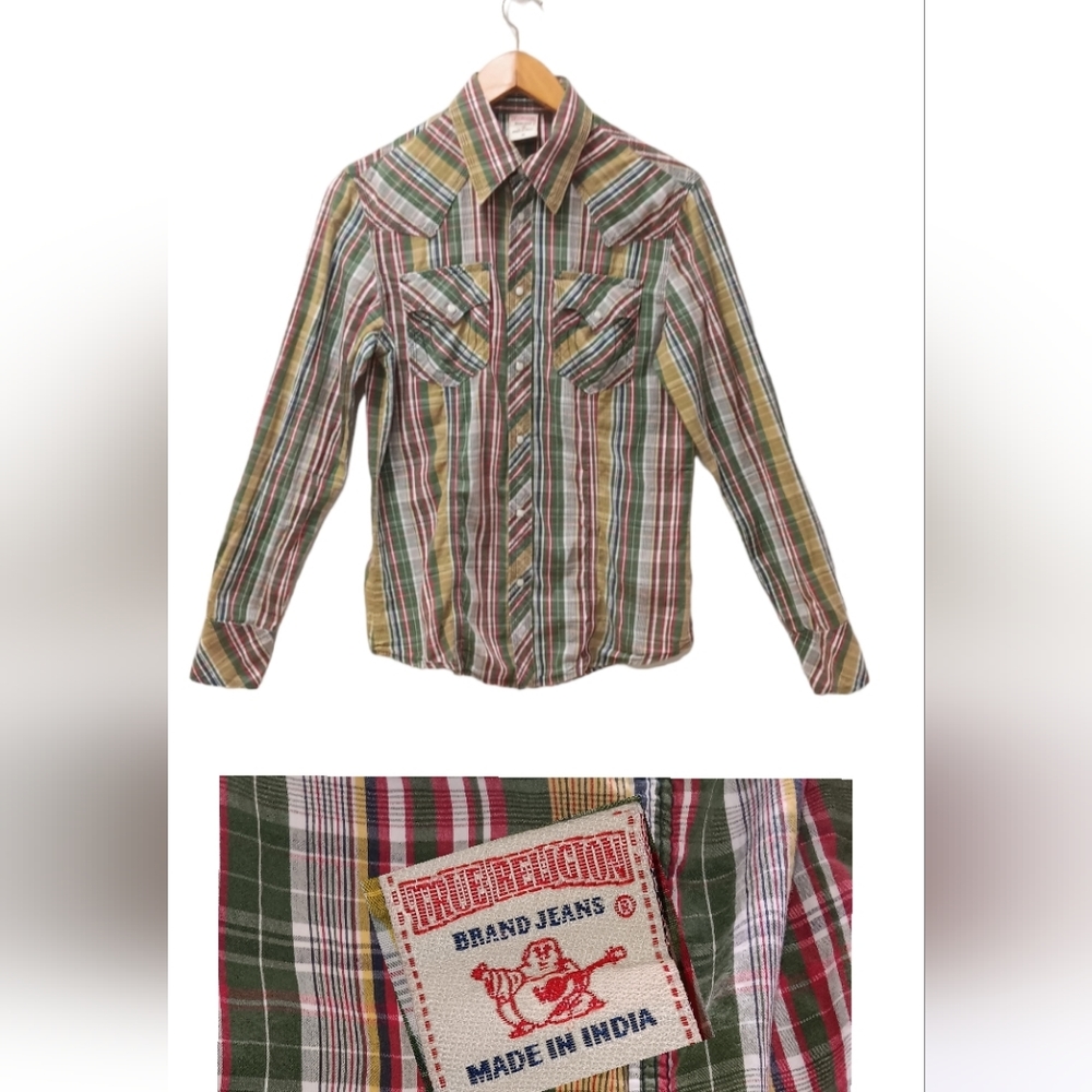 - UNISEX WESTERN STYLE PLAID SHIRT by TRUE RELIGION